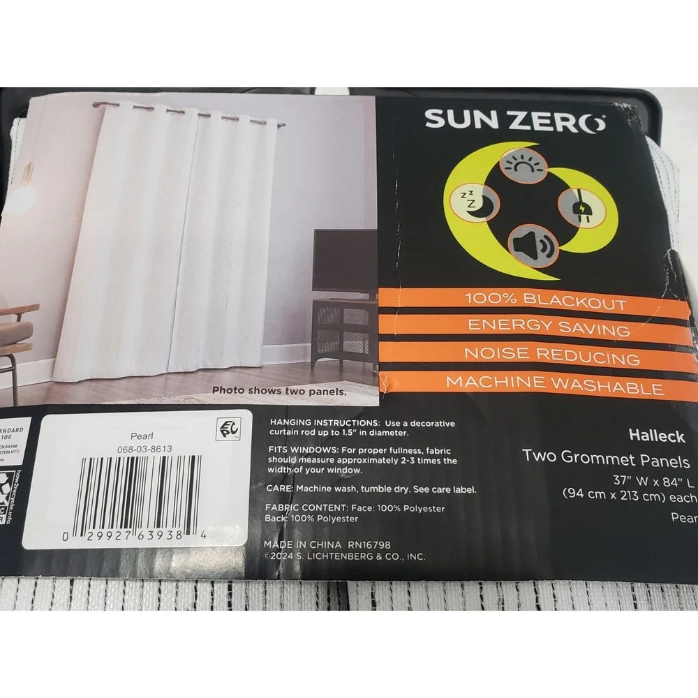 100% Total Blackout Window Curtain Panel Set 37